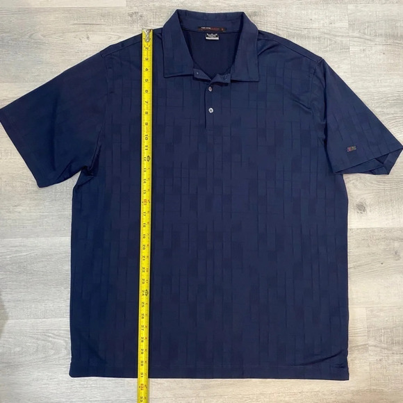 Nike Tiger Woods XL Dry Fit Men’s Navy Blue Golf Polo - Picture 12 of 14